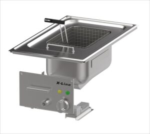 Salvis X-Line Drop-In Einbecken-Fritteuse – Ablauf nach vorne