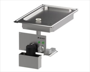 Salvis X-Line Drop-In Bratplatte 400 – Ablauf nach vorne