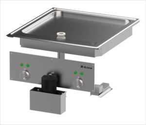 Salvis X-Line Drop-In Bratplatte 600 – Ablauf nach vorne