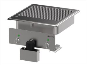 Salvis X-Line Drop-In Steakgrill 600 – Ablauf nach vorne