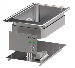 Salvis X-Line Drop-In Bräter 400 – Ablauf nach unten