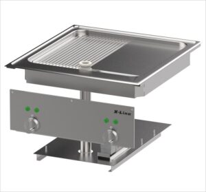 Salvis X-Line Drop-In Grill-/Bratplatte 600 – Ablauf nach unten