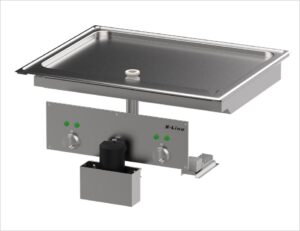 Salvis X-Line Drop-In Bratplatte 800 S – Ablauf nach vorne